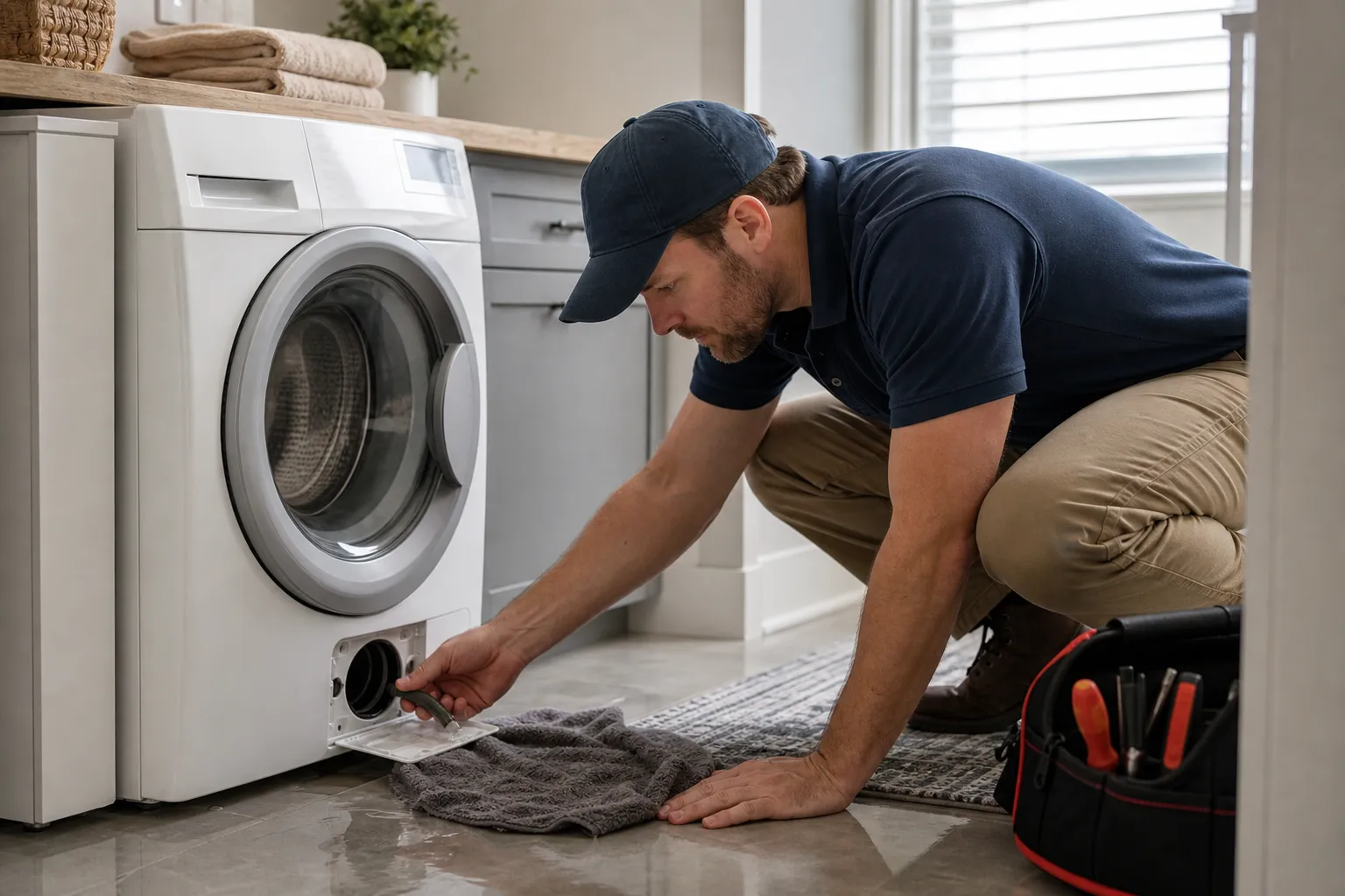 When the washer won’t drain