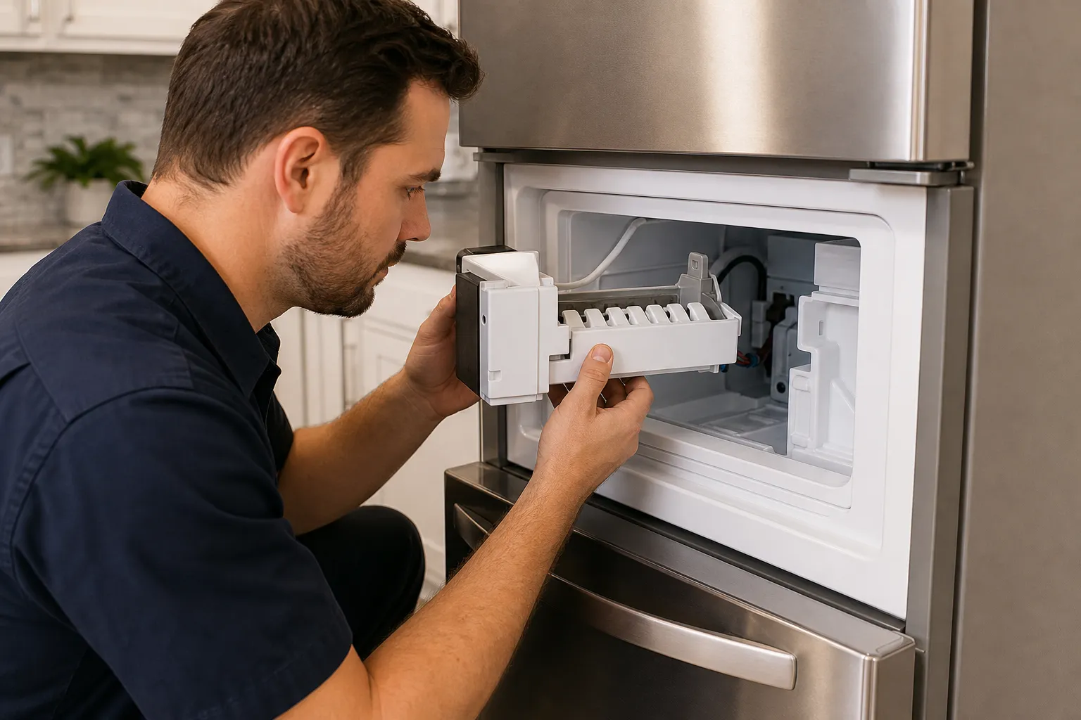 Ice maker assembly replacement