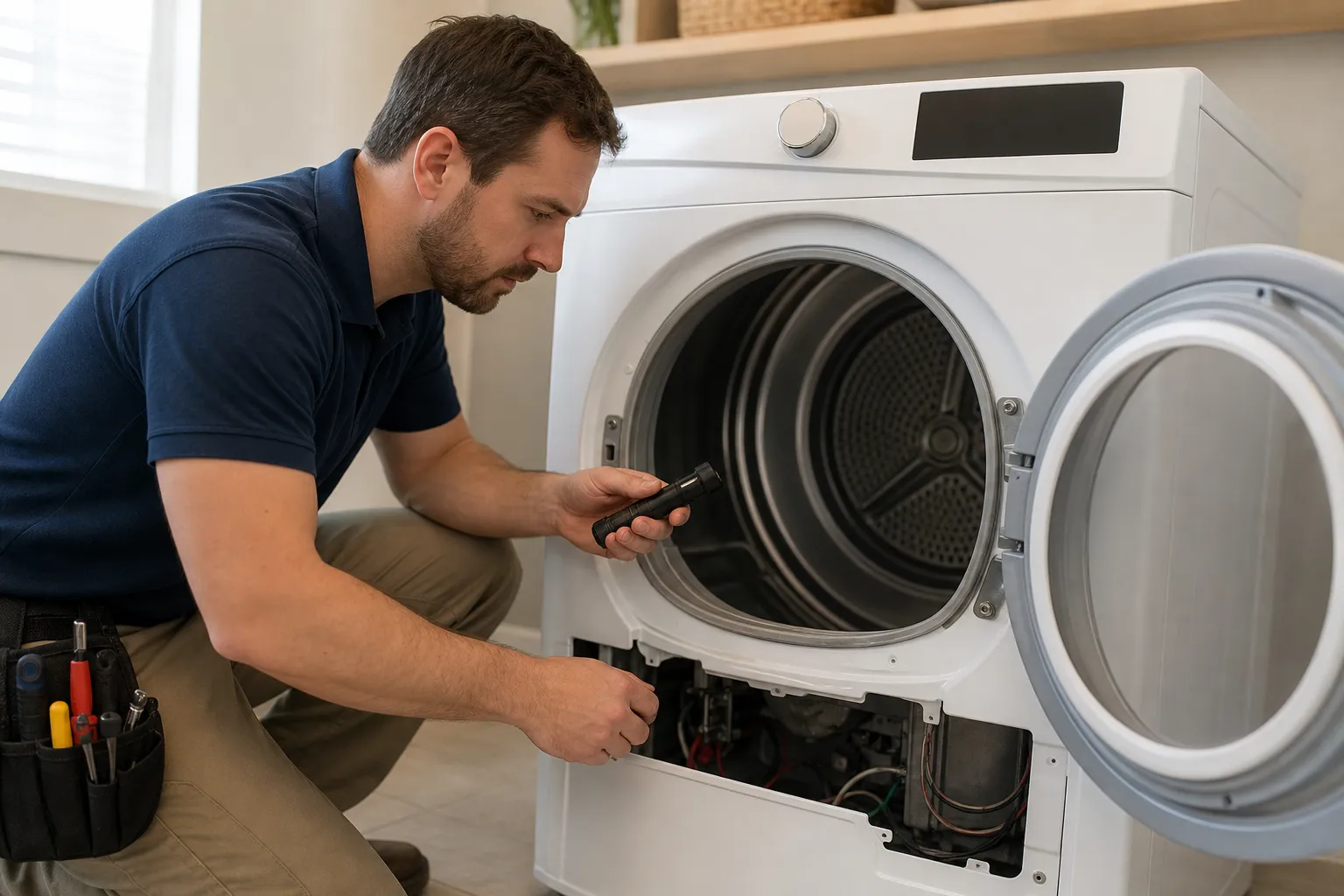 Dryer runs but clothes stay cold
