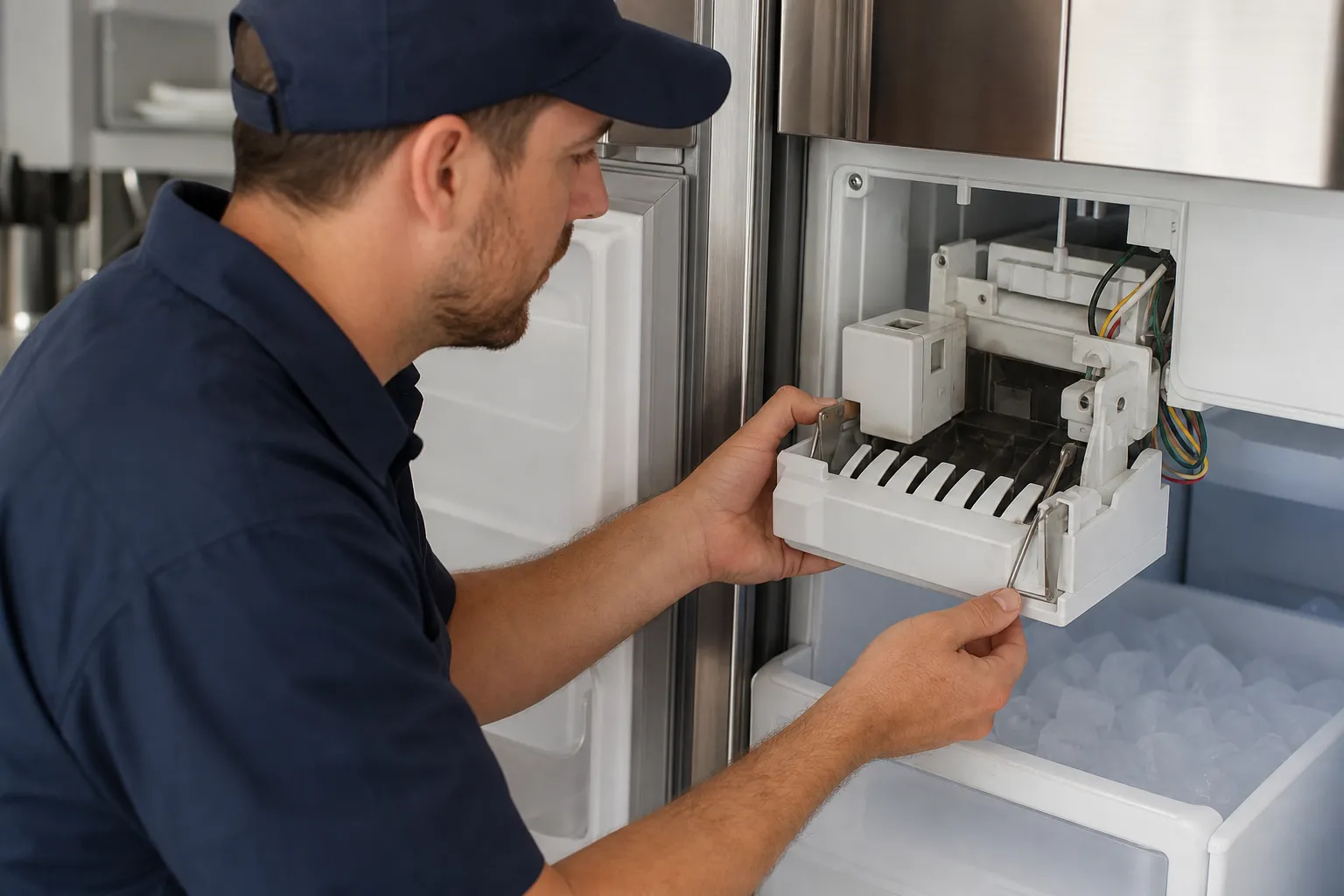 Replace a worn ice maker assembly