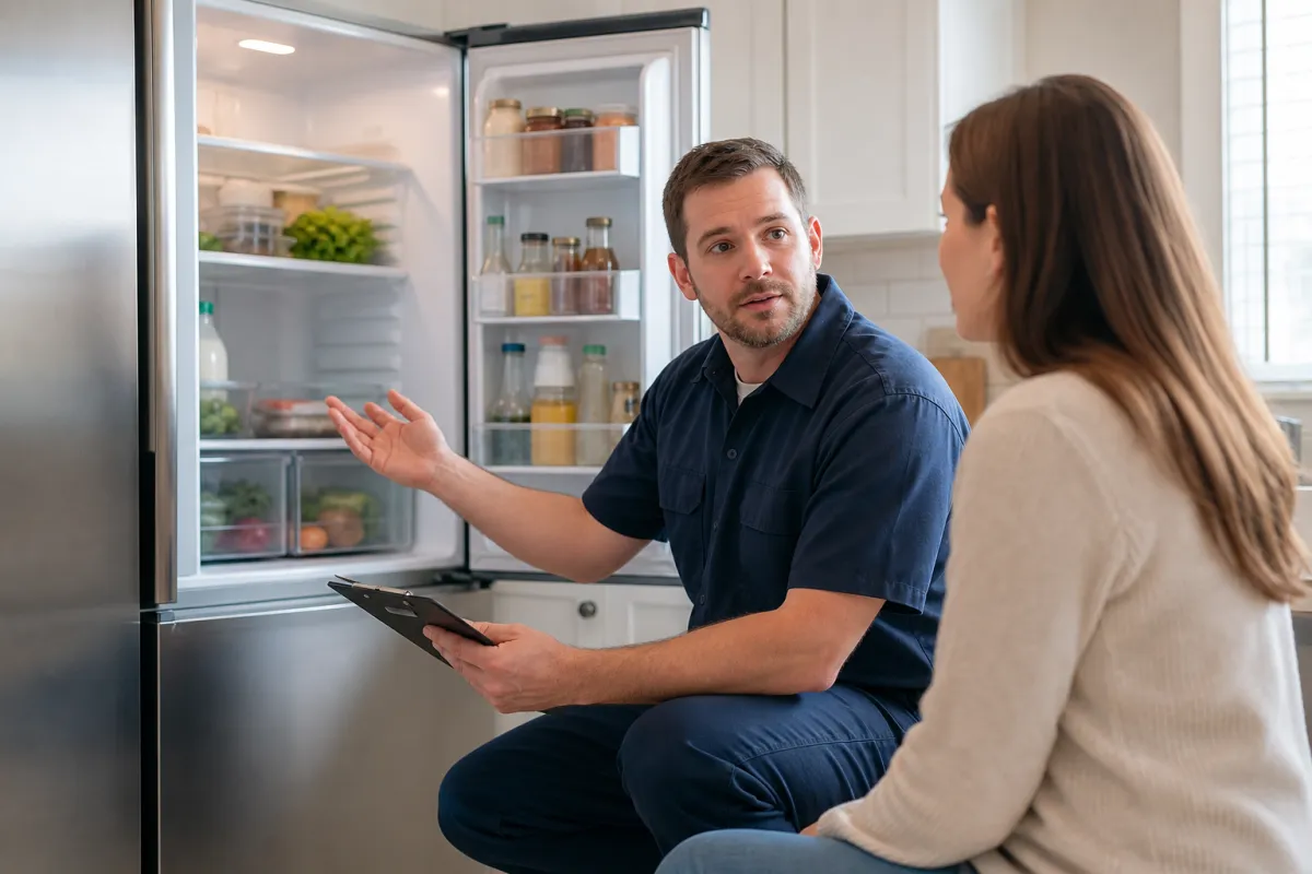 Refrigerator repair with clear next steps
