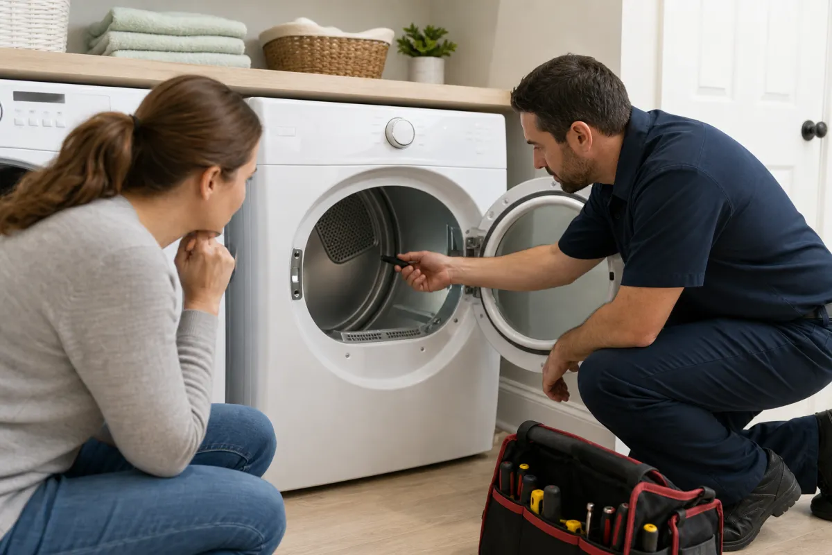 Dryer repair with clear next steps
