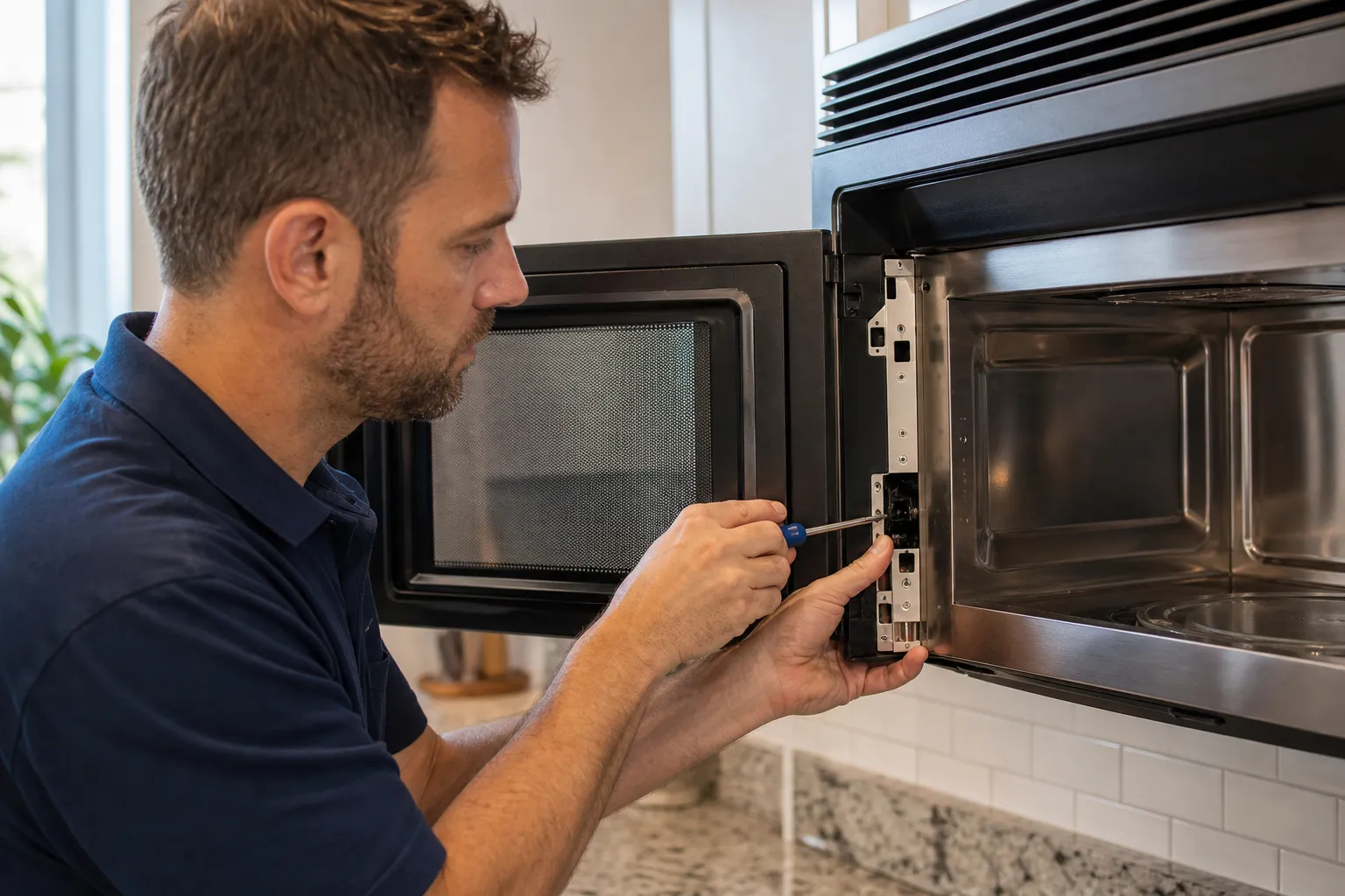 When a microwave door switch stops working
