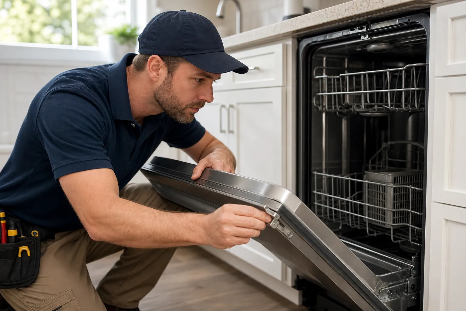 When a dishwasher door will not latch